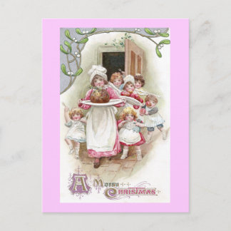 Cartão Postal De Festividades Eager para Natais vintages de Plum Pudim