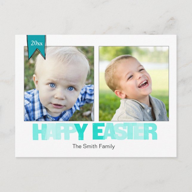 Cartão Postal De Festividades Easter 2 photo postcards (Frente)