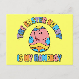 Cartão Postal De Festividades Easter Bunny is my Homeboy