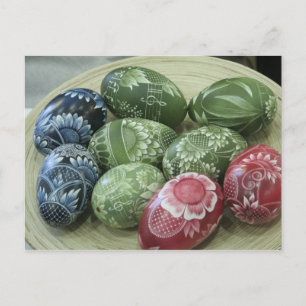 Cartão Postal De Festividades Easter eggs.
