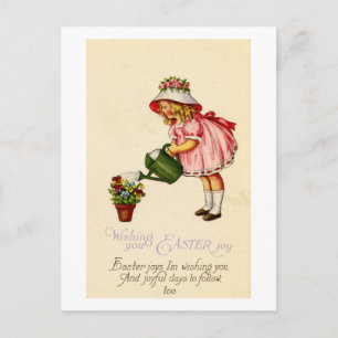 Cartão Postal De Festividades Easter Greeting Card (ca. 1915)