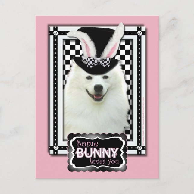 Cartão Postal De Festividades Easter - Some Bunny Loves You - Eskie (Frente)