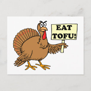 Cartão Postal De Festividades Eat Tofu