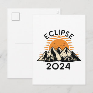 Cartão Postal De Festividades Eclipse Total do Sol 2024