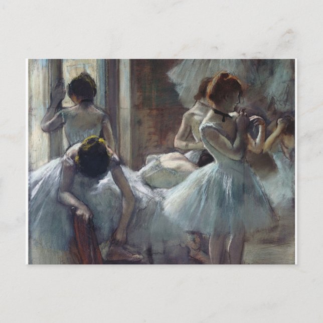 Cartão Postal De Festividades Edgar Degas - Um Grupo de Dançarinos (Frente)