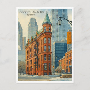 Cartão Postal De Festividades Edifício Gooderham Toronto Flatiron Arte de Postal