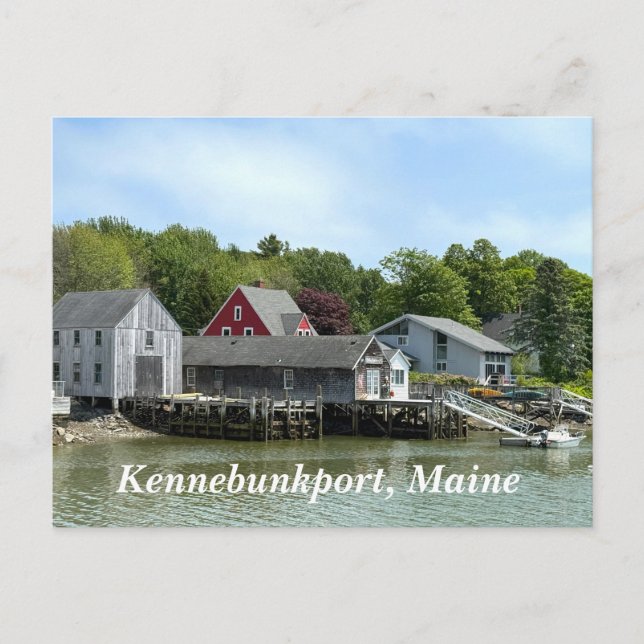 Cartão Postal De Festividades Edifícios da bacia hidrográfica russa em Kennebunk (Frente)