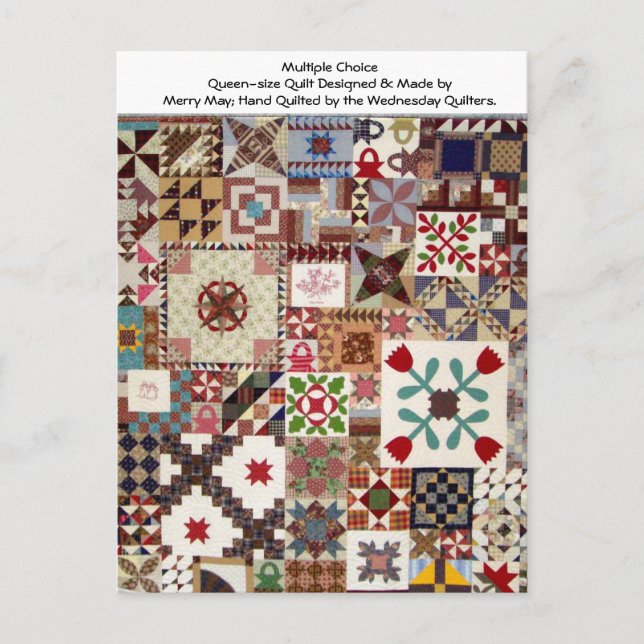 Cartão Postal De Festividades Edredão de escolha múltipla (Frente)