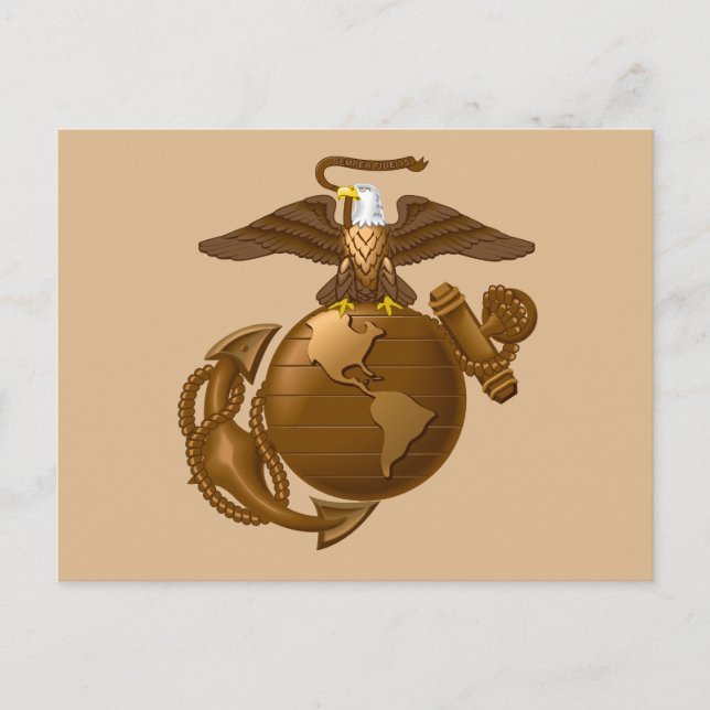 Cartão Postal De Festividades EGA de cor do cheio - Bronze (Frente)