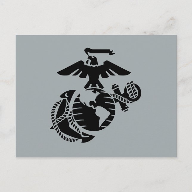 Cartão Postal De Festividades EGA de uma cor - Preto (Frente)