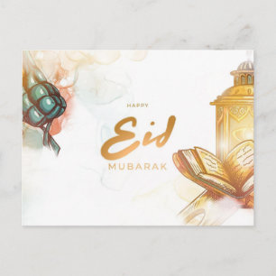 Cartão Postal De Festividades Eid Mubarak Colorido