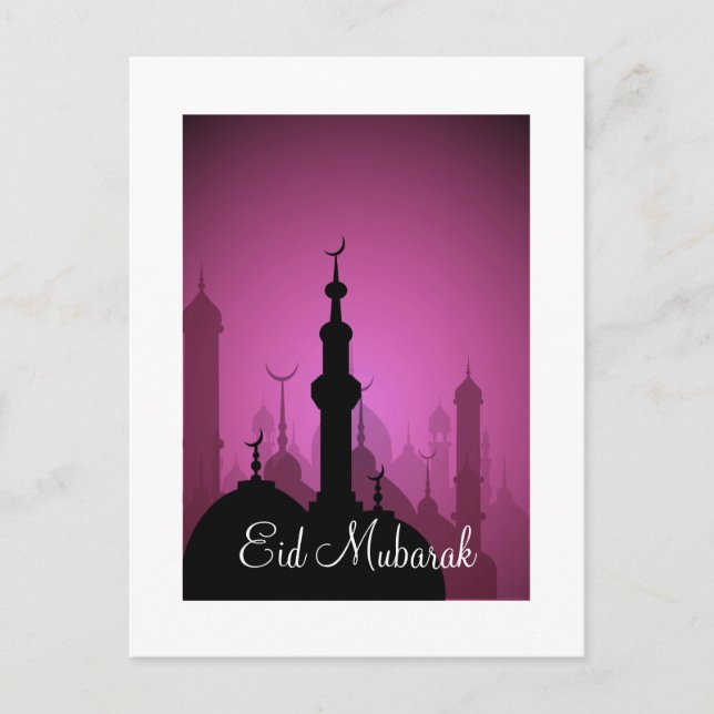 Cartão Postal De Festividades Eid Mubarak Happy Eid (Frente)