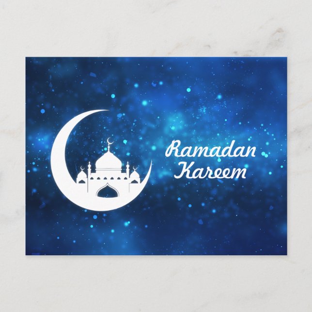 Cartão Postal De Festividades Eid Mubarak / Ramadan Greetings Customize (Frente)