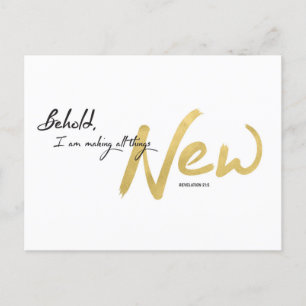 Cartão Postal De Festividades Eis que estou fazendo todas as coisas Novas