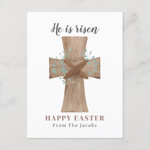 Cartão Postal De Festividades Ele está levantado   Elegante Christian Floral Pás