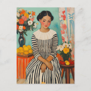 Cartão Postal De Festividades Elegância com Flores