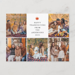 Cartão Postal De Festividades Elegant Modern Happy Thanksgiving Autumn 5 Photo