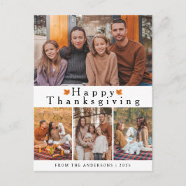 Cartão Postal De Festividades Elegant Modern Happy Thanksgiving Autumn Photo