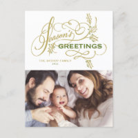 Elegant Season's Saudações Flourish Family Photo