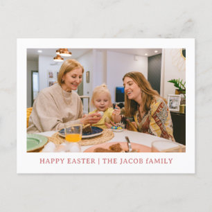 Cartão Postal De Festividades elegante família de Páscoas Moderna de Bênção Uma