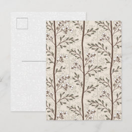 Cartão Postal De Festividades Elegante Floral Pequenos Botões de Flor Arte Posta