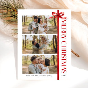 Cartão Postal De Festividades Elegante Foto de Tipografia Feliz Natal