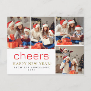 Cartão Postal De Festividades Elegante Foto Moderna de Ano Novo Feliz Família 4