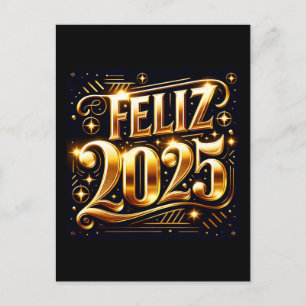 Cartão Postal De Festividades Elegante Mufely Año Nuevo 2025