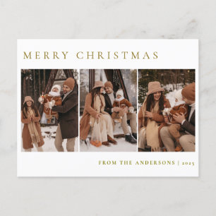 Cartão Postal De Festividades Elegante Natal Minimalista Moderno Família 3 Fot
