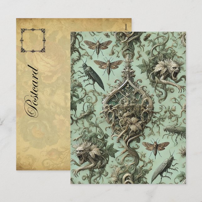 Cartão Postal De Festividades Elegia quitinosa - Inseto gótico (Frente/Verso)