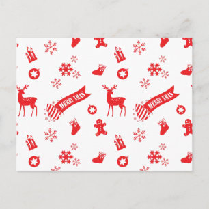 Cartão Postal De Festividades Elementos do Natal