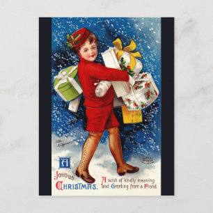 Cartão Postal De Festividades Ellen H. Clapsaddle - Garota Comprada de Natal