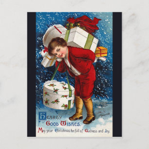 Cartão Postal De Festividades Ellen H. Clapsaddle - Garoto Compre de Natal