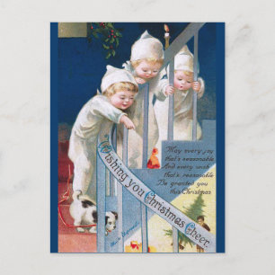 Cartão Postal De Festividades Ellen H. Clapsaddle: Saúde de Natal