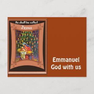 Cartão Postal De Festividades Emmanuel, God with us