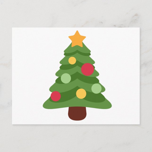 Cartão Postal De Festividades emojis de árvore de natal (Frente)