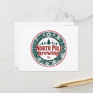 Cartão Postal De Festividades empresa de cerveja polo norte 