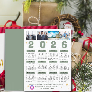 Cartão Postal De Festividades Empresa Empresarial de Calendário Multifotográfico