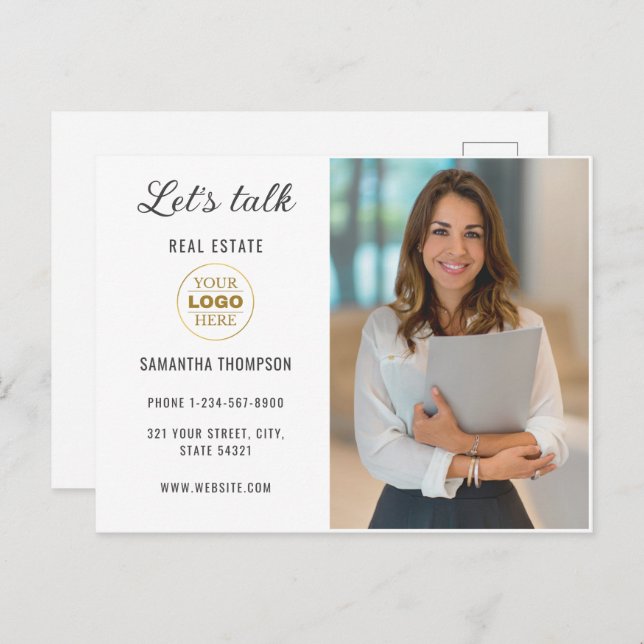 Cartão Postal De Festividades Empresa Personalizada Profissional (Frente/Verso)