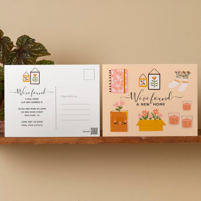 Cartão Postal De Festividades Encontramos Nova Casa, Bonita, Namorada, Elementos (Criador carregado)