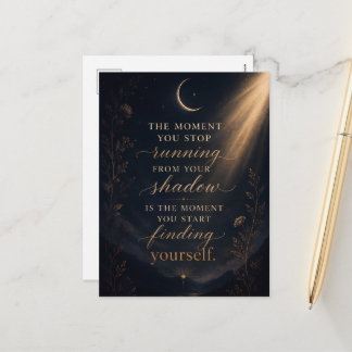 Cartão Postal De Festividades Encontrando a Si Mesma Arte da Lua Dourada Trabalh