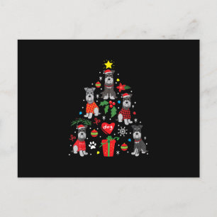 Cartão Postal De Festividades Enfeite De árvore De Natal De Schnauzer Cachorro P