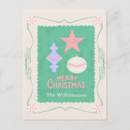 Cartão Postal De Festividades Enfeite de Natal de Doces Personalizáveis Editávei