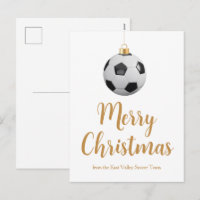 Enfeite de Natal de Futebol Personalizado Feliz Na