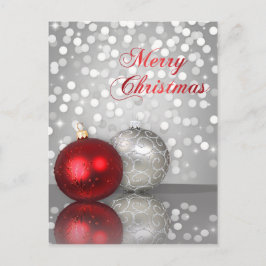 Cartão Postal De Festividades Enfeites de natal Shimmery - Cartão-postal