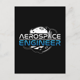 Cartão Postal De Festividades Engenharia de Espaço de Foguete de Engenheiro Aero