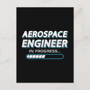 Cartão Postal De Festividades Engenheiro Aeroespacial Em Andamento No Espaço De