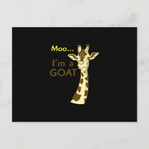 Cartão Postal De Festividades Engraçada Girafa Moo Eu sou um Gosta