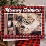 Cartão Postal De Festividades Engraçado Feliz Natal Vermelho Xadrez Negra Foto<br><div class="desc">O design é composto por um padrão de xadrez de tartan vermelho e preto. Adicione uma foto personalizada do seu gato. Feliz Natal do seu gato! Disponível aqui: http://www.zazzle.com/store/selectpartysupplies</div>