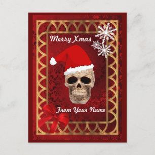 Cartão Postal De Festividades Engraçado gótico papai noel natal